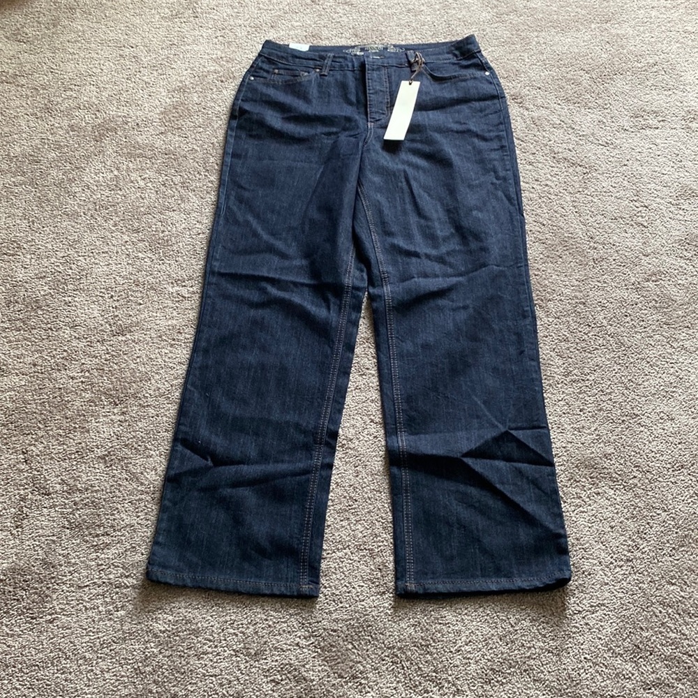 Hannah Dark Wash High Rise Straight Leg Taylor Jeans SIZE 14 NWT